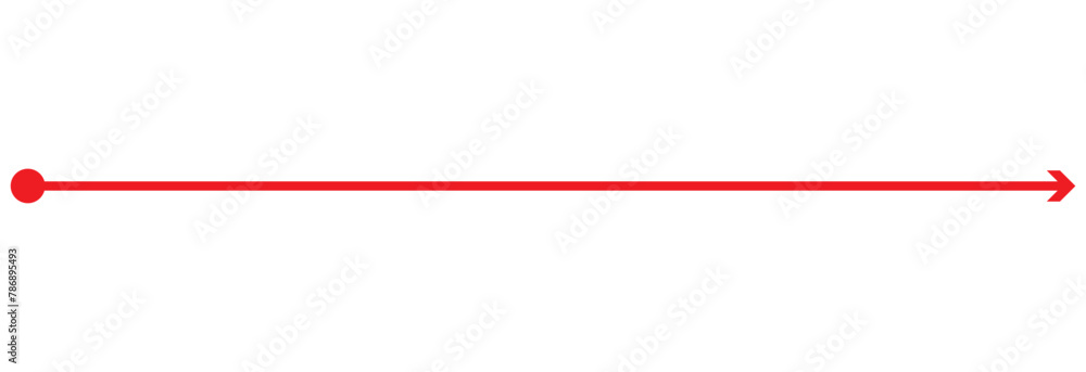 Straight line with point on start and arrow on finish. Symbol of direction, aim, target, path, easy challenge, fast way, ideal plan isolated on white background. Vector illustration. EPS 10 Straight line with point on start and arrow on finish. Symbol of direction, aim, target, path, easy challenge, fast way, ideal plan isolated on white background. Vector illustration. EPS 10