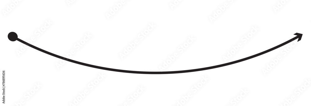 Straight line with point on start and arrow on finish. Symbol of direction, aim, target, path, easy challenge, fast way, ideal plan isolated on white background. Vector illustration. EPS 10 Straight line with point on start and arrow on finish. Symbol of direction, aim, target, path, easy challenge, fast way, ideal plan isolated on white background. Vector illustration. EPS 10