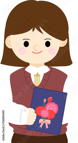 스승의 날 요소 (학교, 학생, 교복, 손하트, 카네이션, 어버이날, 스승의 은혜, 꽃다발, 남학생, 여학생, 고등학생, 중학생 등)