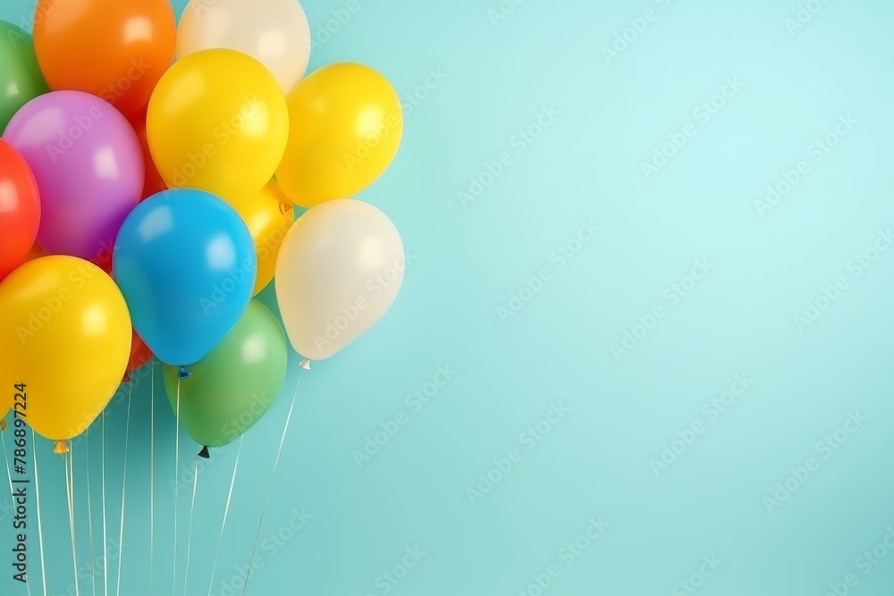 A colorful array of balloons floating gracefully in the air