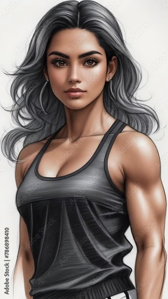 Fitness Fashion Model Woman 4K 2304x4096 Motion Loop, Time-Lapse, Loop-able. Fitness Fashion Model Woman 4K 2304x4096 Motion Loop, Time-Lapse, Loop-able.