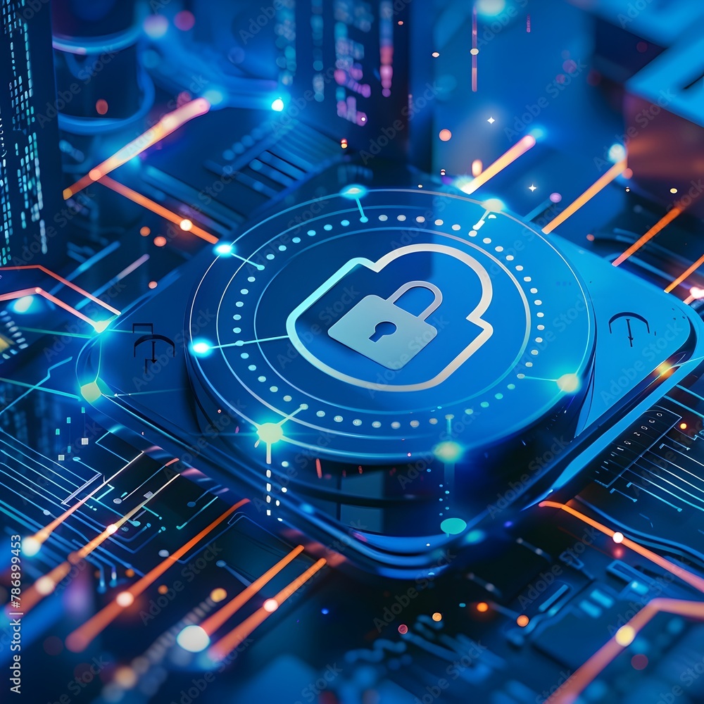 Fototapeta premium Cyber Insurance Policies: Comprehensive Protection Against Digital Threats for Business Assets and Customer Data