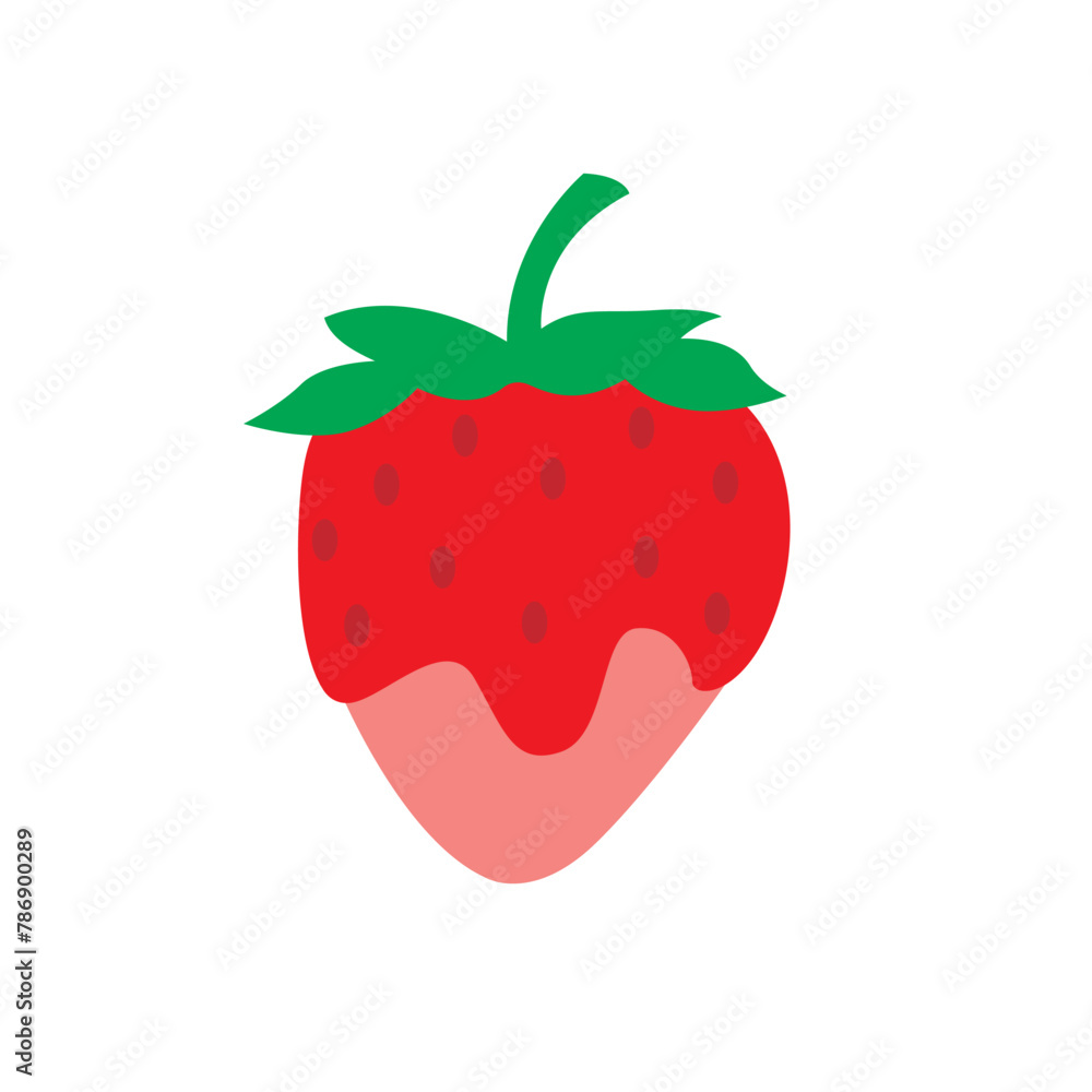 Attractive and cute strawberry logo Attractive and cute strawberry logo