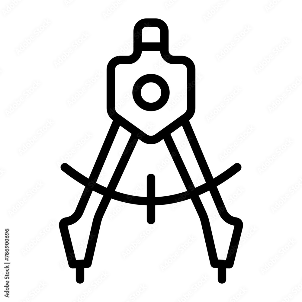 Compass Vector Line Icon Design Compass Vector Line Icon Design