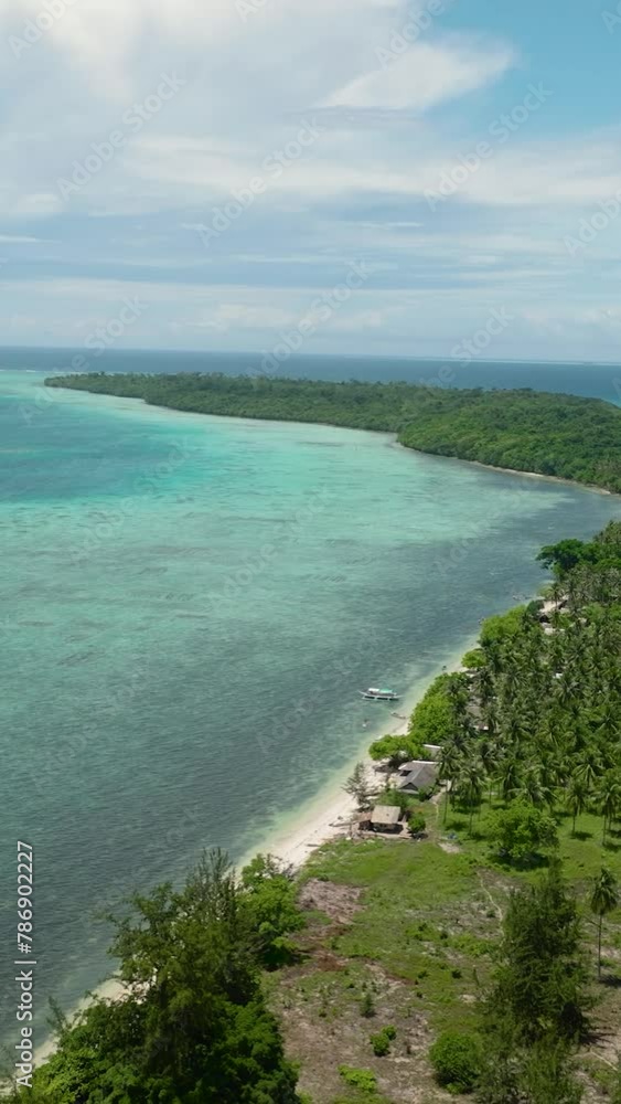 Tropical island with beach and palm trees. Canabungan Island, Balabac, Palawan. Philippines. Tropical island with beach and palm trees. Canabungan Island, Balabac, Palawan. Philippines.