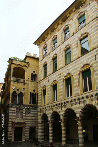 Piazza San Matteo-The Palazzo Lamba Doria in Genoa   