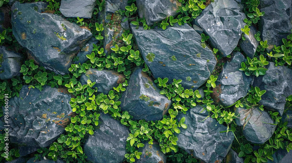 Behold a captivating top view of a harmonious blend of grass and stones, captured by an HD camera. The combination creates a visually stunning landscape, with intricate details and textures. Behold a captivating top view of a harmonious blend of grass and stones, captured by an HD camera. The combination creates a visually stunning landscape, with intricate details and textures.