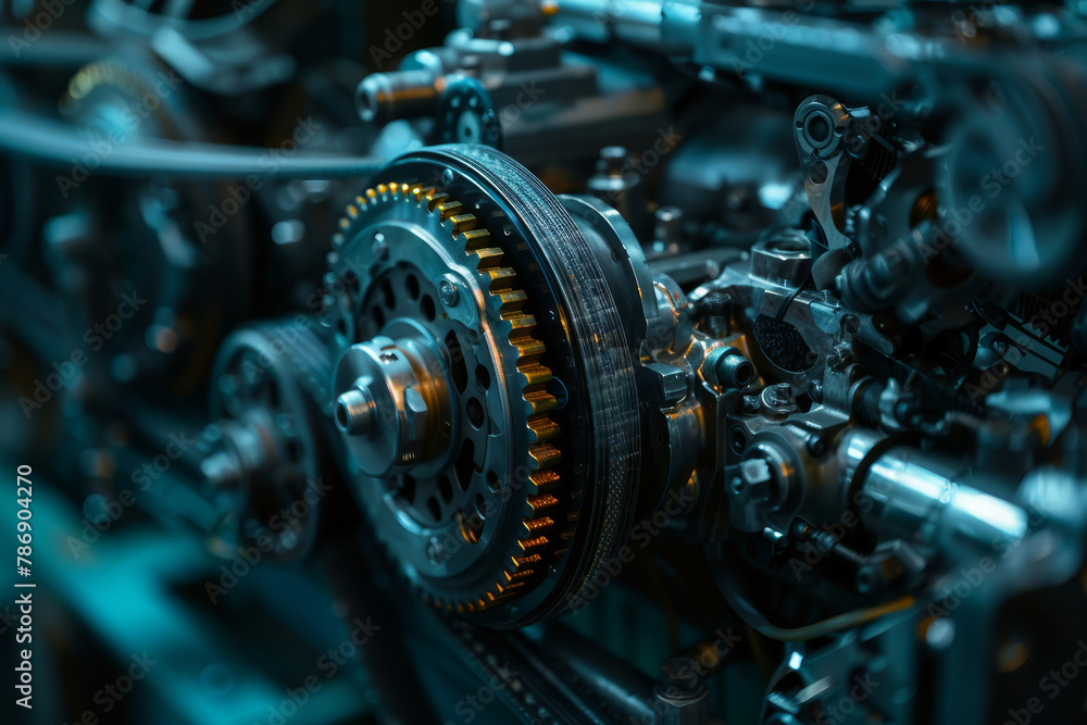 Detailed view of interconnected gears and machinery parts, illustrating industrial complexity and mechanical engineering.. Detailed view of interconnected gears and machinery parts, illustrating industrial complexity and mechanical engineering..