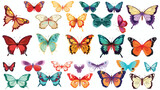Butterflies design flat vector isolated on white background