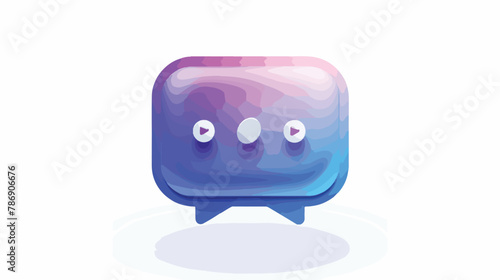 Line messager app chat icon button isolate. Vector  photo