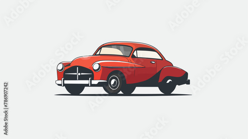 Car icon logo or symbol flat vector isolated on white