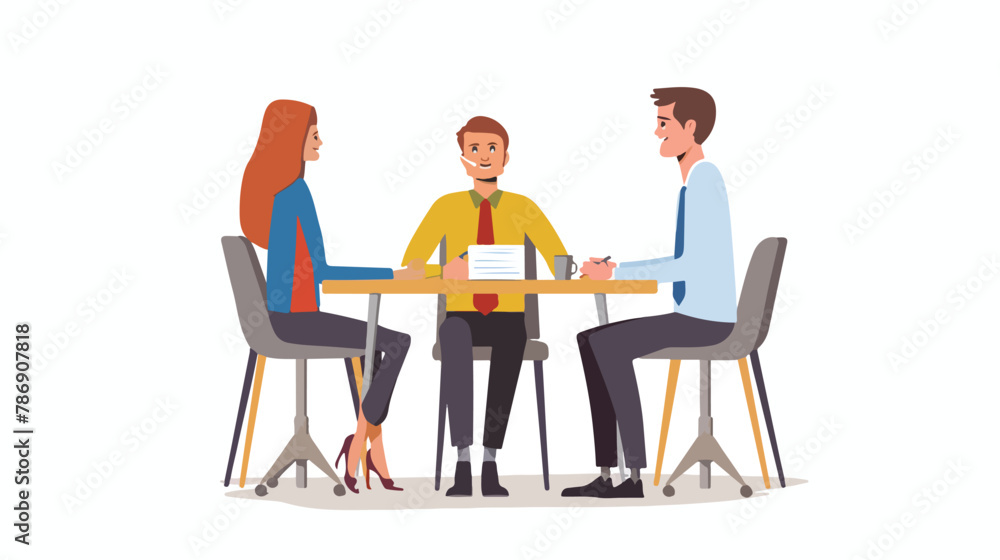 Man having a job Interview with HR specialists 