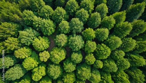 Forest and tree landscape texture abstract background, Aerial top view forest atmosphere area, Texture of forest view from above