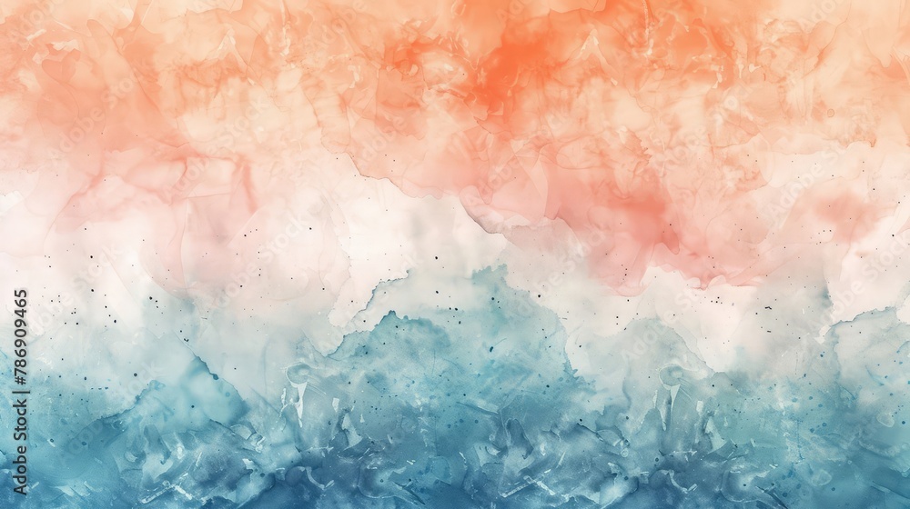 blue orange luxury watercolor texture. space for text