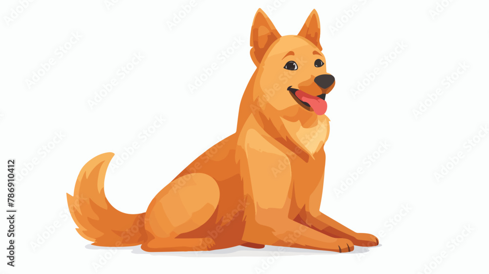 Cartoon Character Dog Isolated on White Background. vector