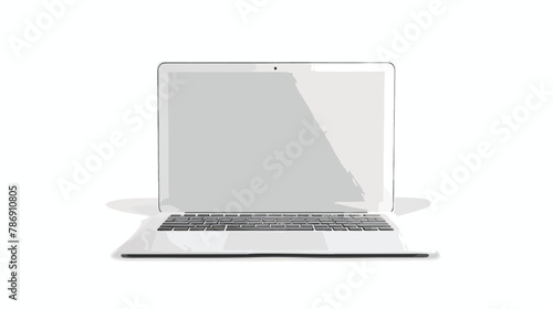 Modern thin laptop notebook or ultrabook photo