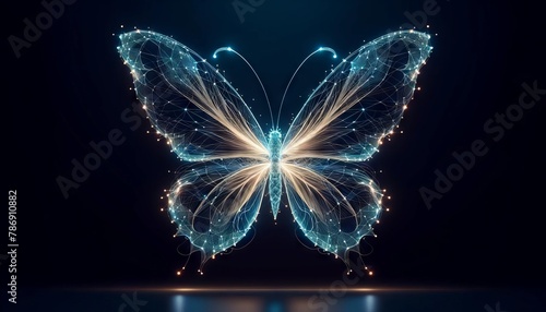 An image of an abstract fluttering butterfly. © FantasyLand86