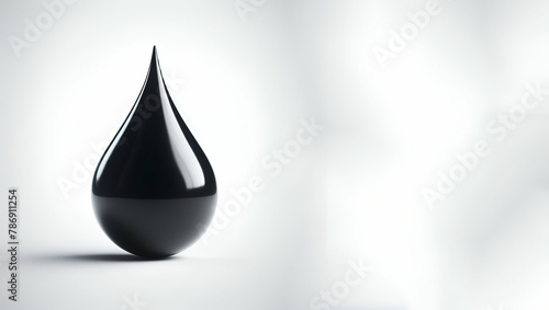 Black drop barrel isolated on white background Generative AI