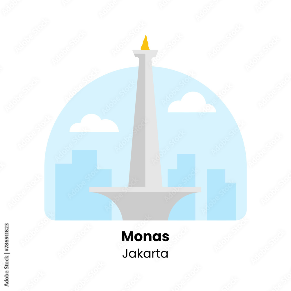 Indonesia Landmark - Golden Flame: Monas