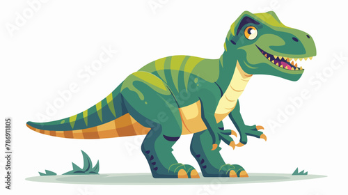 Cartoon dinosaur vector illustration. Dino funny char