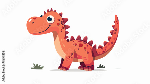 Cartoon dinosaur vector illustration. Dino funny char © Aina