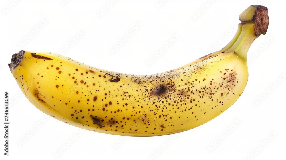 an isolated banana against a white background, highlighting its freshness, simplicity, and culinary potential an isolated banana against a white background, highlighting its freshness, simplicity, and culinary potential