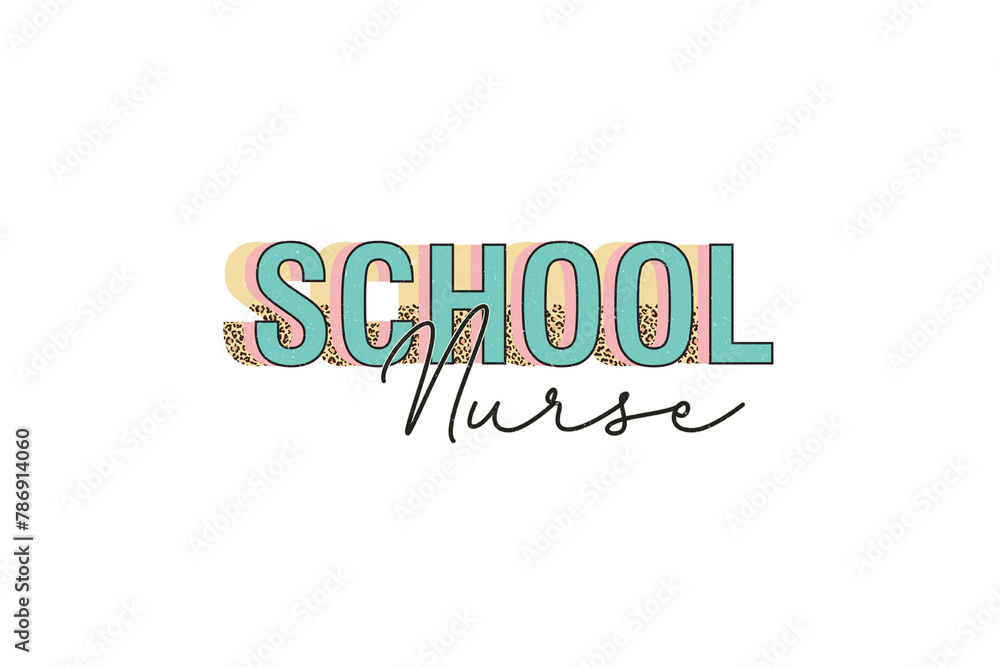 Retro Nurse Sublimation T shirt design, School Nurse Retro Nurse Sublimation T shirt design, School Nurse