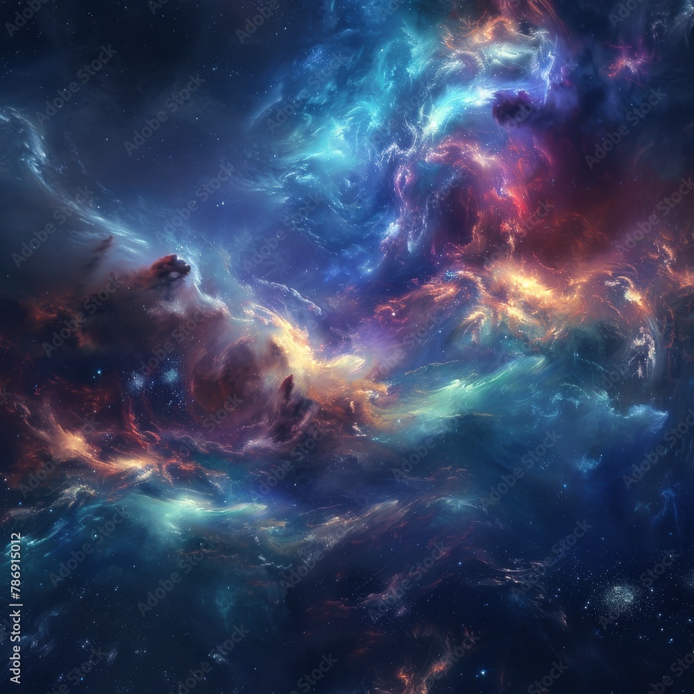 Naklejka premium space background with different colors