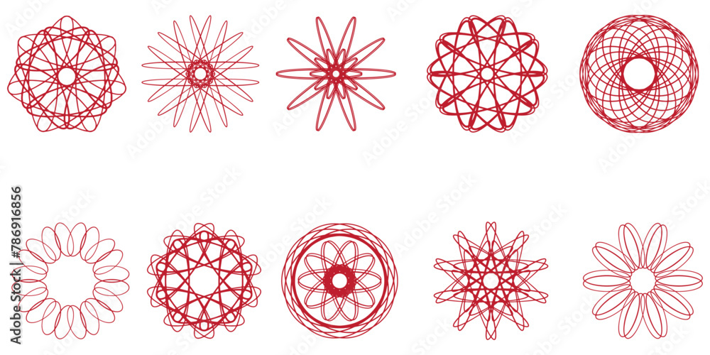 Set Of Decorations as Elements Or Floral Pattern - 10 In 1 Floral Pattern Bundle Collectioin Set Of Decorations as Elements Or Floral Pattern - 10 In 1 Floral Pattern Bundle Collectioin