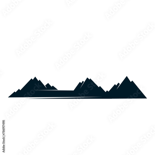 mountain range logo icon vector illustration clipart isolated on white background