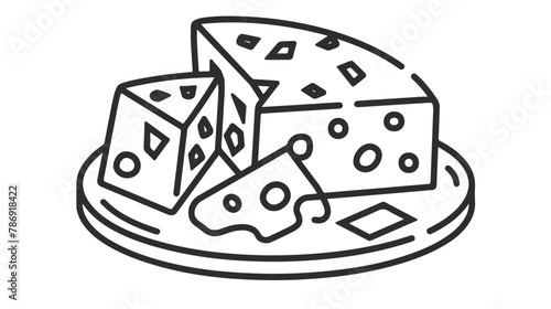 Cheese ricotta icon. Outline Cheese ricotta vector ic