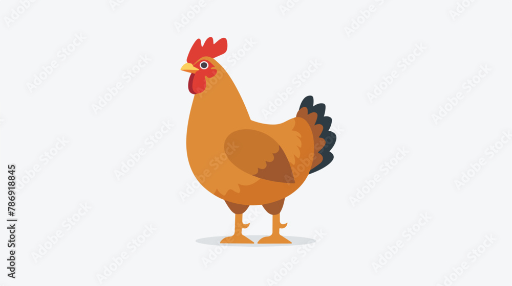 Chicken logo vector flat vector isolated on white background