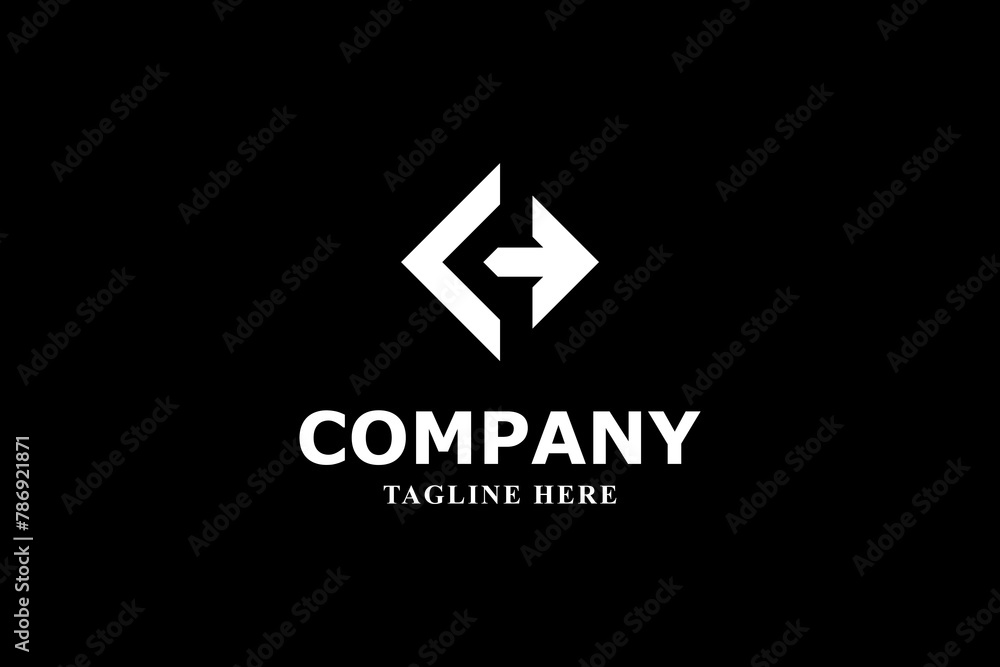letter c and arrow with black background logo letter c and arrow with black background logo