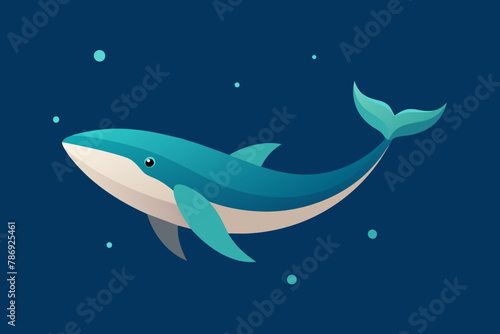 Illustration of a blue whale