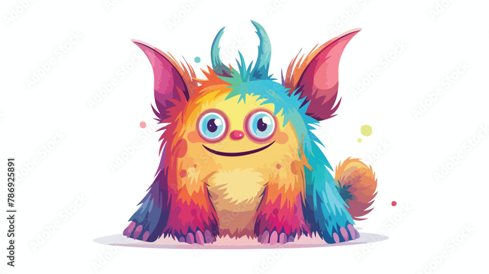 Colorful monster cute vector illustration design vector