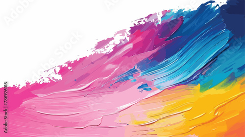 Colorful oil paint brush abstract background flat vector