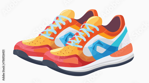 Colorful sneakers icon. Cartoon of colorful sneakers