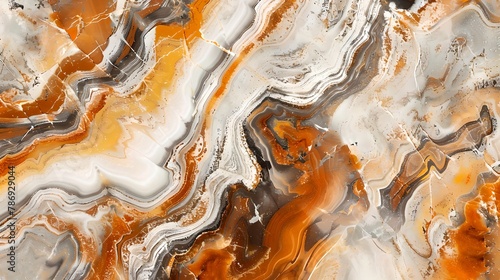 Mesmerizing Abstract Marbled Texture in Earthy Tones, Ideal for Backgrounds and Wallpapers. Modern Digital Art with Smooth Swirls and Rich Colors. AI