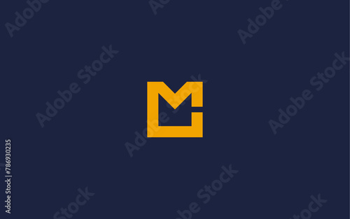 letter mc with square logo icon design vector design template inspiration