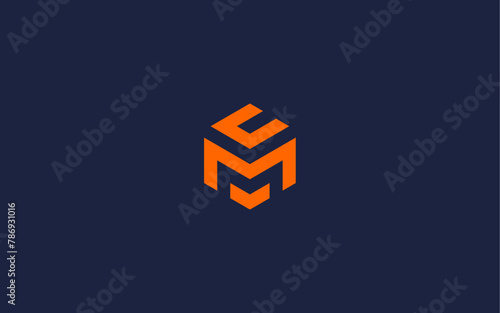 letter mc with hexagon logo icon design vector design template inspiration