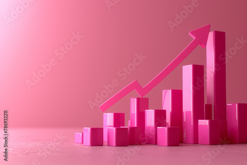Free Download Colorful Growth Chart with Upward Trend Arrow. - GFXLoad