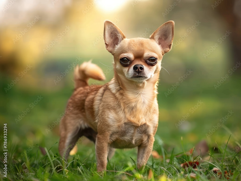 A Chihuahua Dog on the Grass A Chihuahua Dog on the Grass