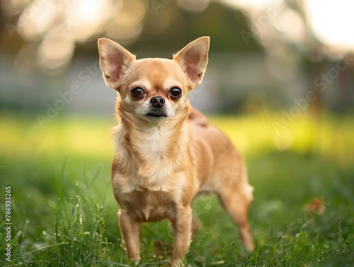 A Chihuahua Dog on the Grass