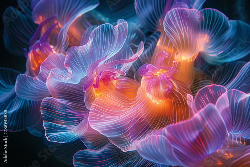 Ethereal Jellyfish in Graceful Underwater Ballet.