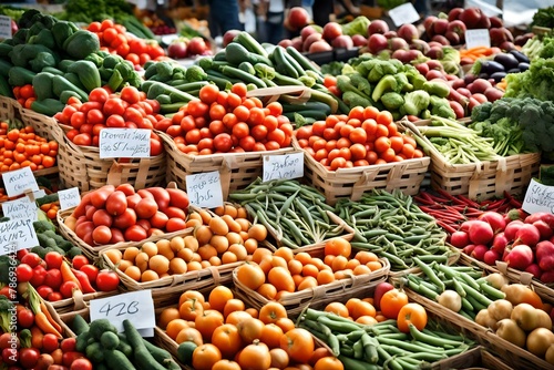 fruit and vegetables stall