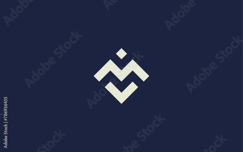 letter mv with square logo icon design vector design template inspiration