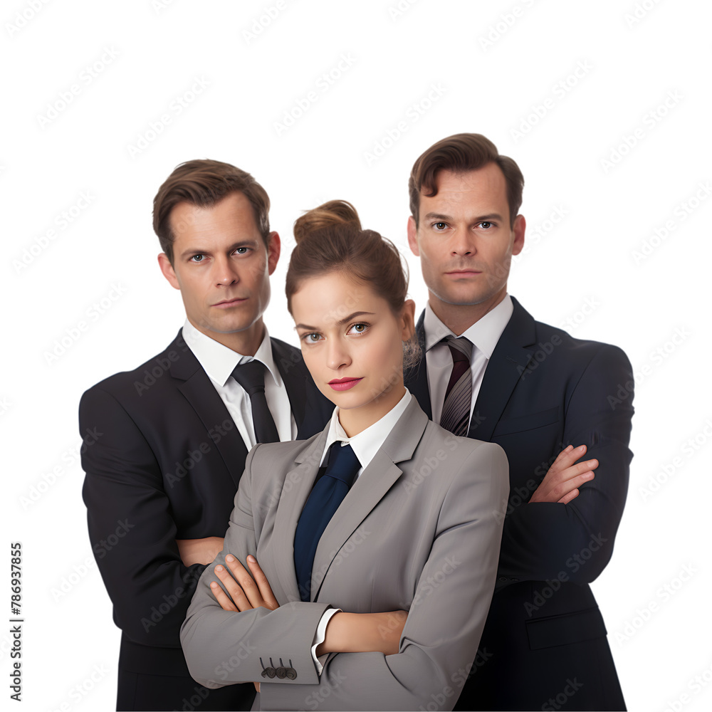 Fototapeta premium Portrait of businessmen working together 