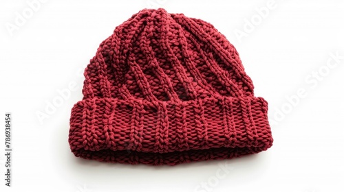 Knitted cap isolated on white background