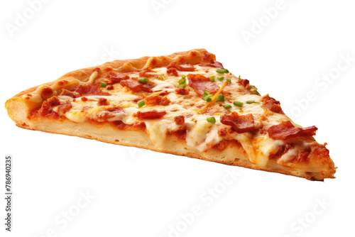 The Melting Symphony: A Slice of Pizza on a White Canvas