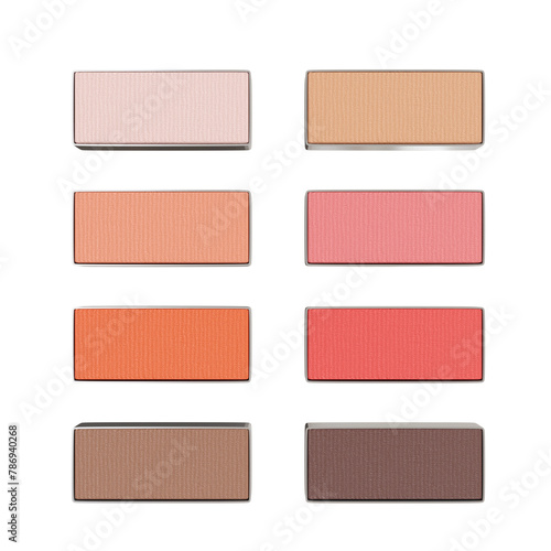 3d rendering cube eyeshadow palettes 8 color eyeshadow transparent